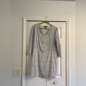 BCBGmaxazria black and white tunic dress, striped